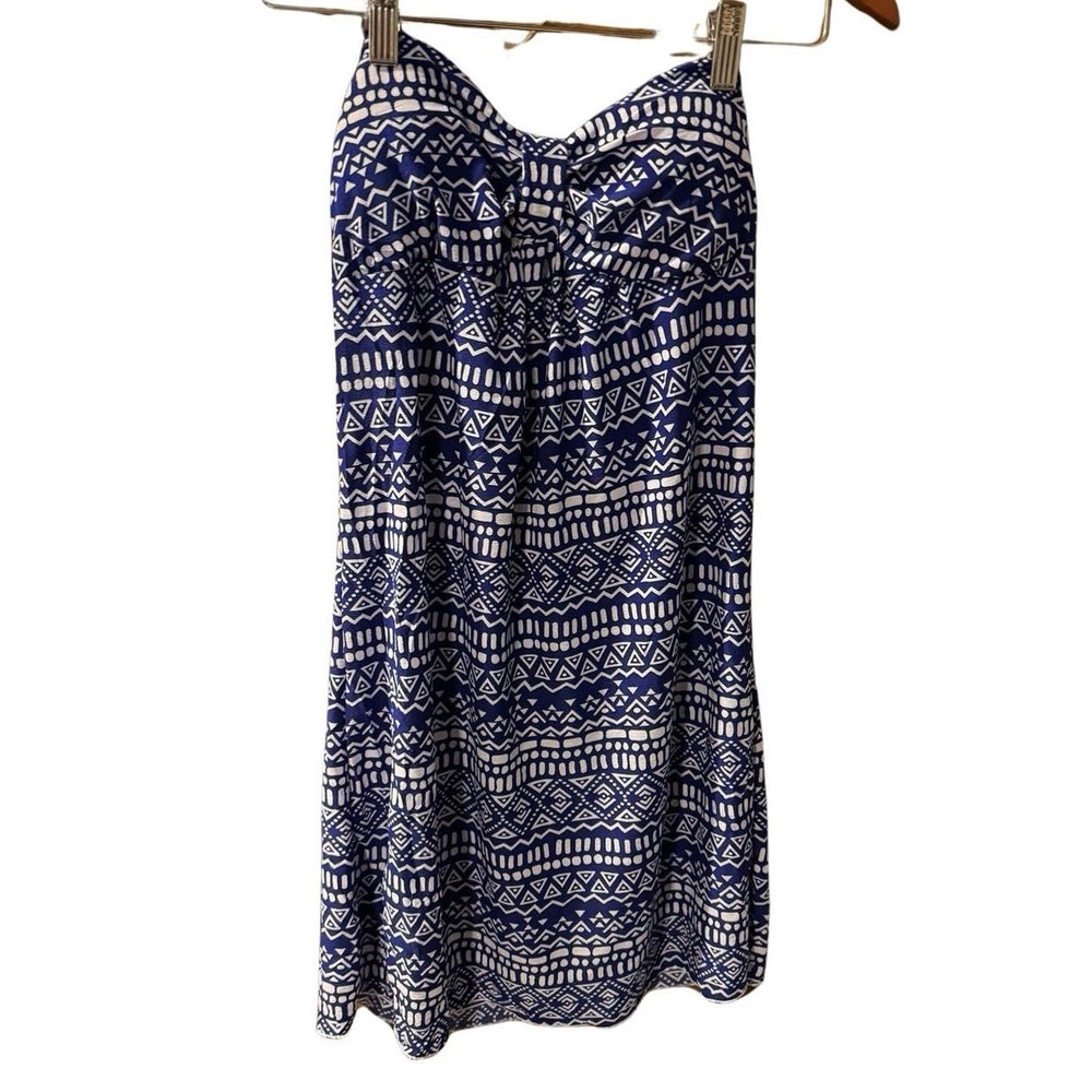 Raya Sun Women's Dress Strapless Blue M Medium Tie Dye swim Cover Up